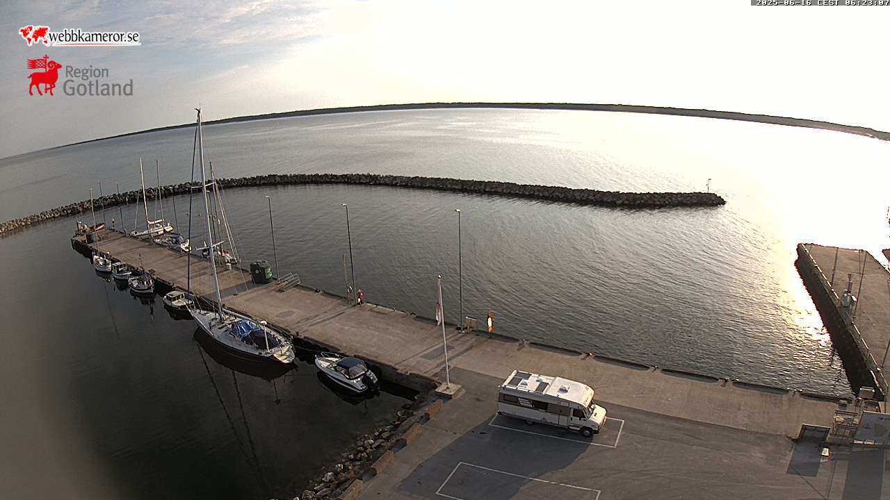 Webbkamera - Fårösund, Fiskehamnen/gästhamnen