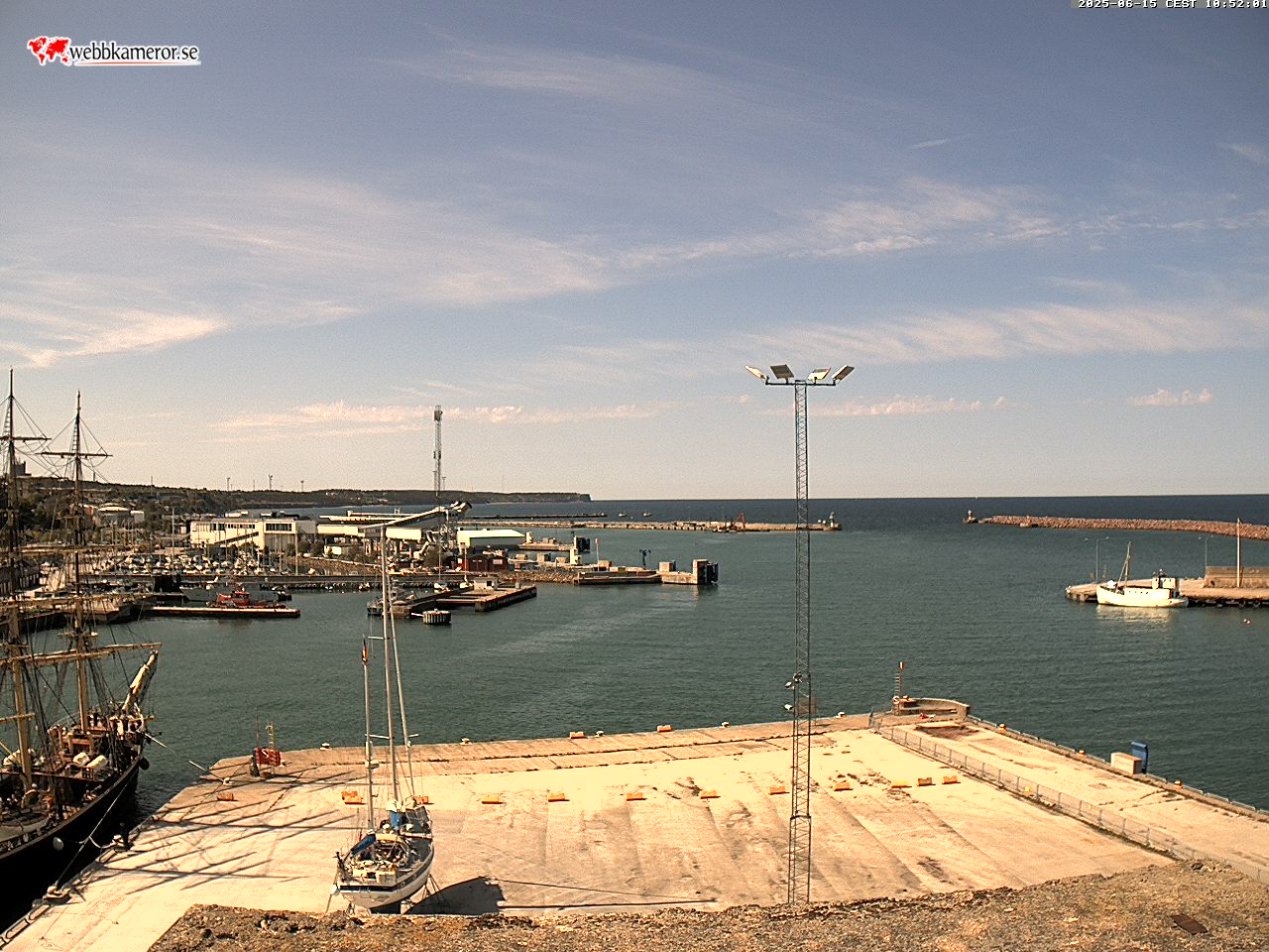 Webbkamera - Visby hamn, färjeterminalen, yttre hamnen, hamn inloppet