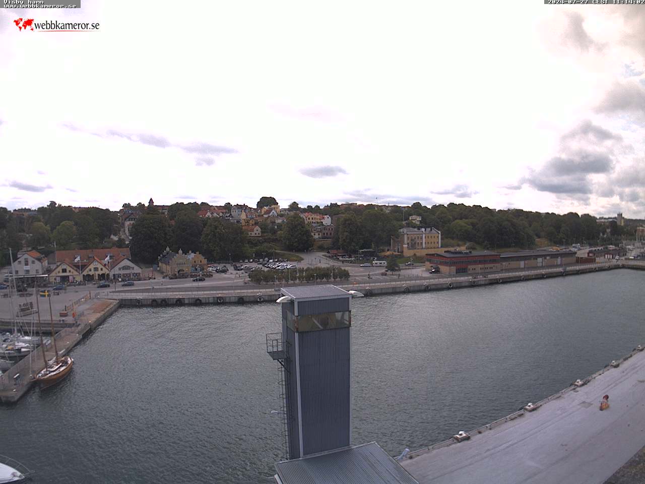 Webbkamera - Visby hamn, Skeppsbron, Färjeleden